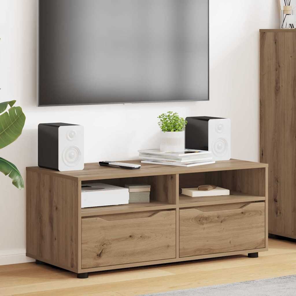 vidaXL ТВ шкаф 100 x 48 x 43 см Дъб Инженерна дървесина