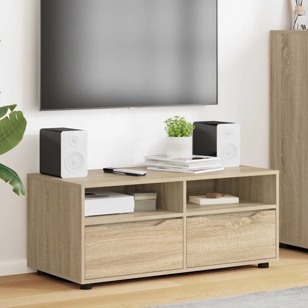 vidaXL ТВ шкаф 100 x 48 x 43 см Сонома дъб Инженерна дървесина