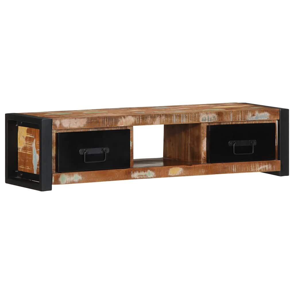 vidaXL TV шкаф 100x30x25 cm Масивна дървесина Възстановена