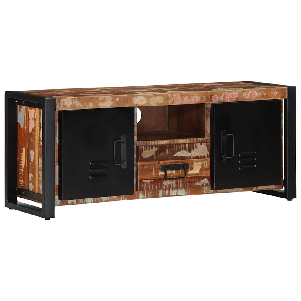 vidaXL TV шкаф 100x30x40 cm Масивна дървесина Възстановена