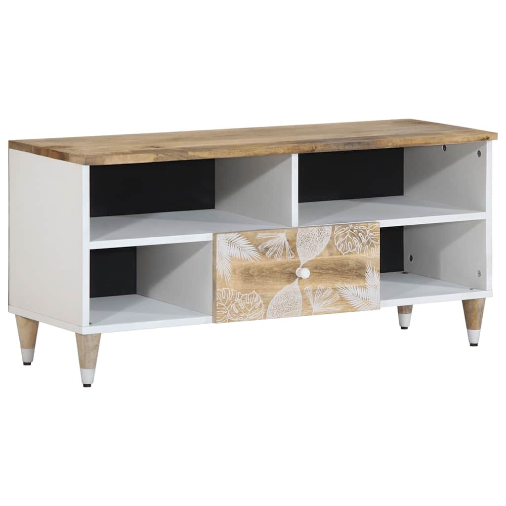 vidaXL TV шкаф 100x335x46 cm Масивна дървесина Манго