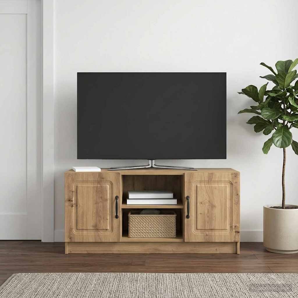 vidaXL ТВ шкаф 102 x 345 x 47 см Дъб артизан Инженерна дървесина