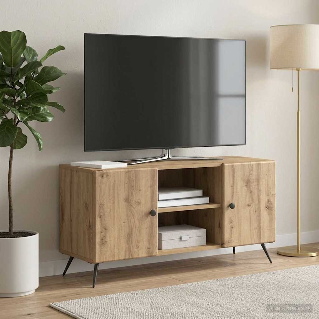 vidaXL ТВ шкаф 102 x 345 x 50 см Дъб артизан Инженерна дървесина