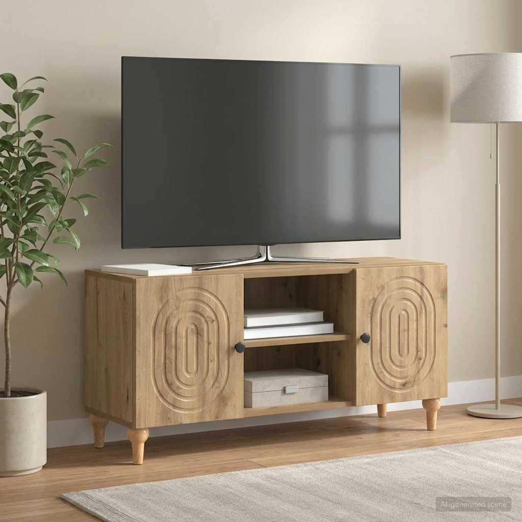 vidaXL ТВ шкаф 102 x 345 x 50 см Дъб артизан Инженерна дървесина
