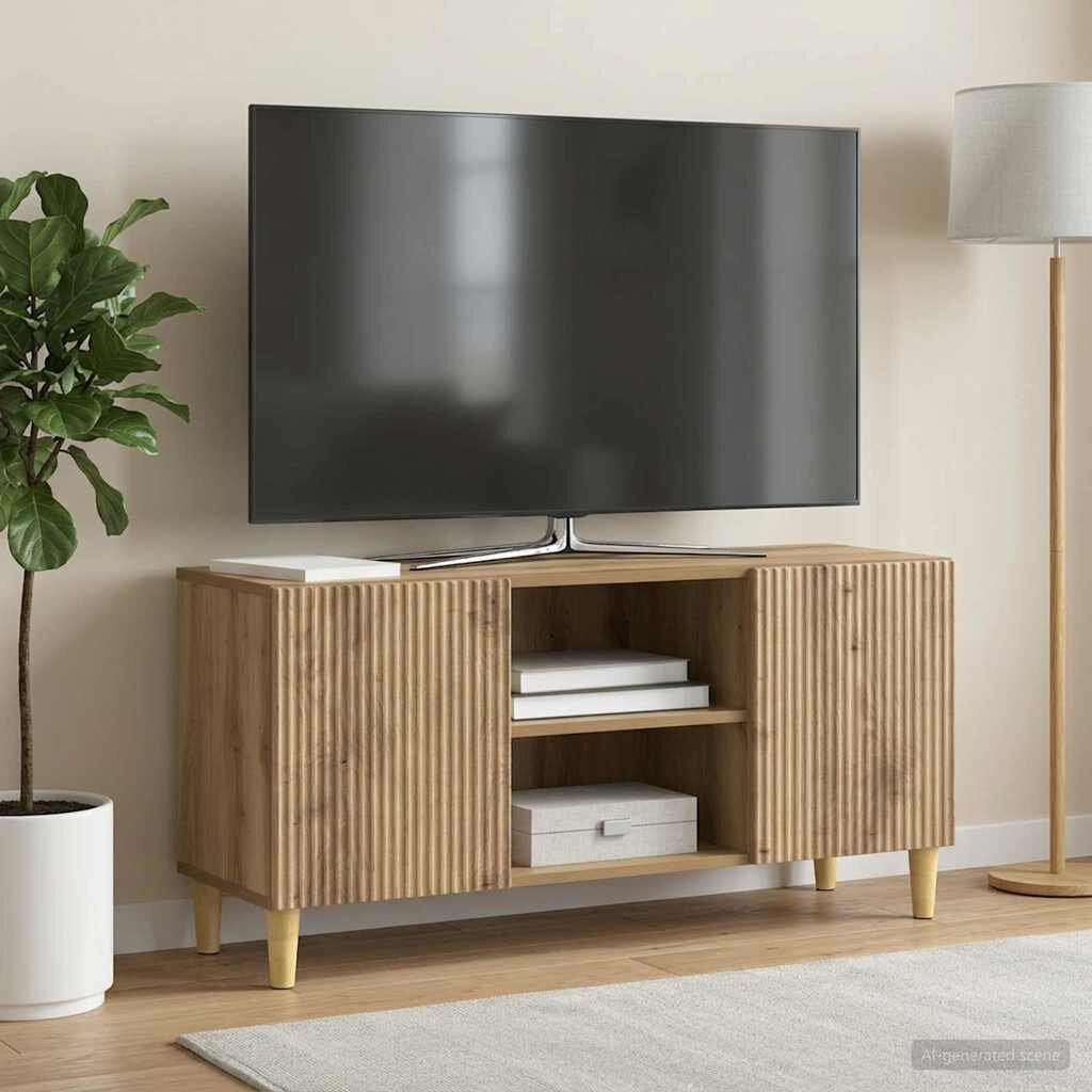 vidaXL ТВ шкаф 102 x 345 x 50 см Дъб артизан Инженерна дървесина