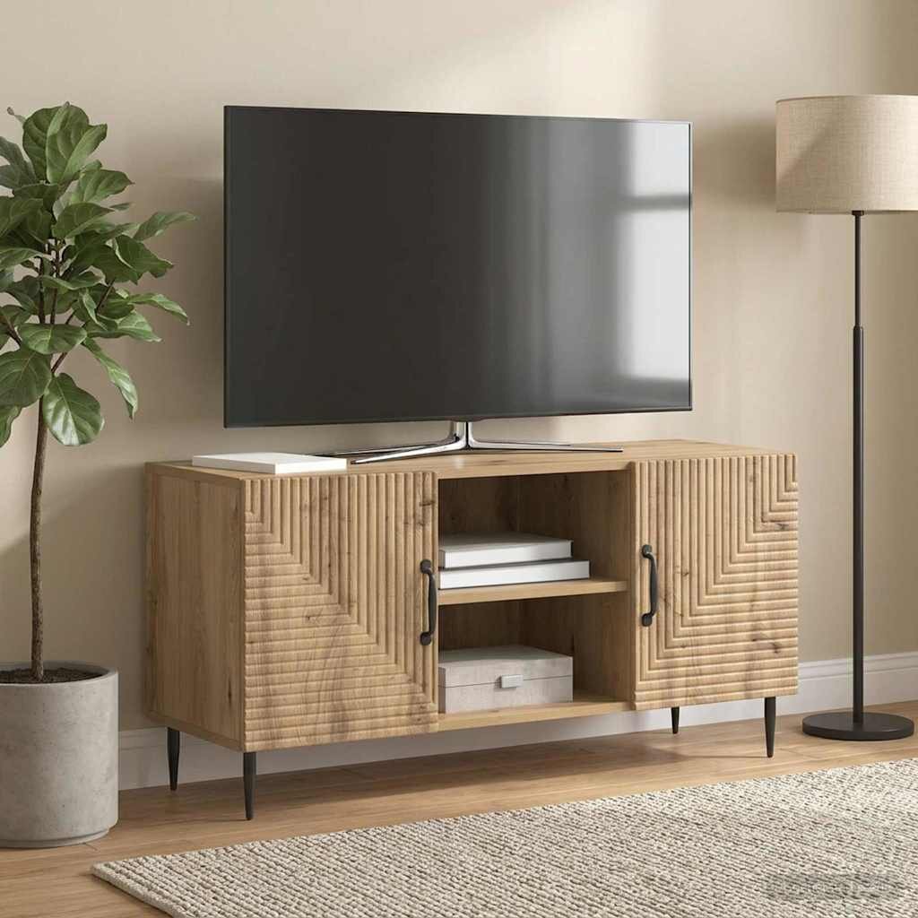 vidaXL ТВ шкаф 102 x 345 x 50 см Дъб артизан Инженерна дървесина