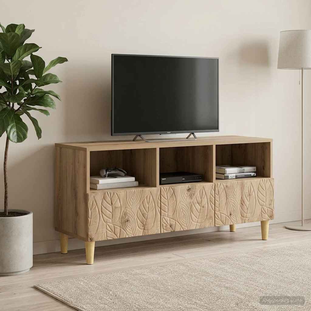 vidaXL ТВ шкаф 102 x 345 x 50 см Дъб артизан Инженерна дървесина