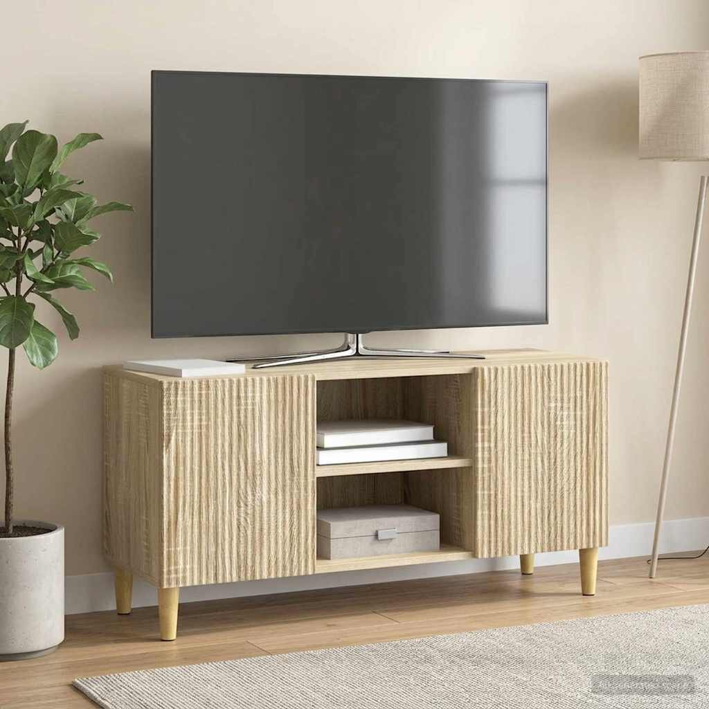 vidaXL ТВ шкаф 102 x 345 x 50 см Дъб сонома Инженерна дървесина