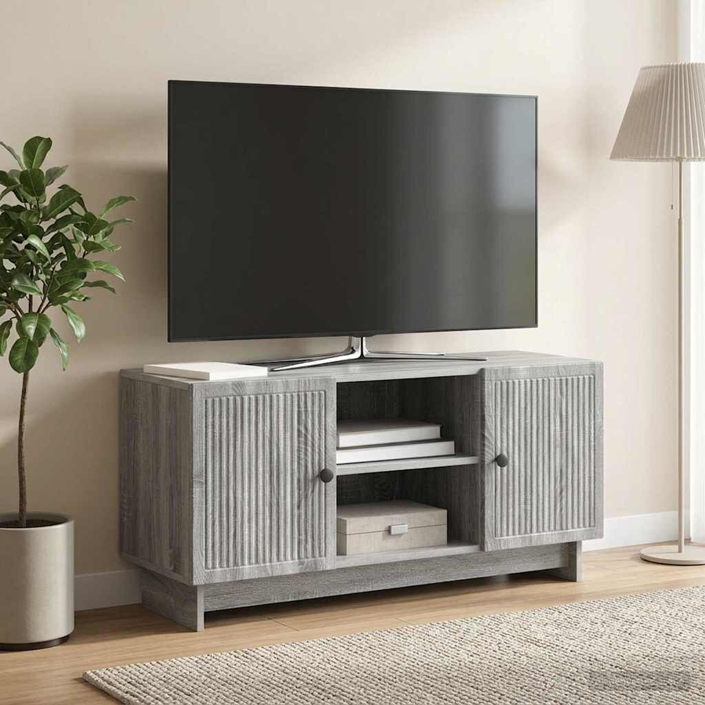 vidaXL ТВ шкаф 102 x 345 x 50 см Сив Сонома Инженерна дървесина
