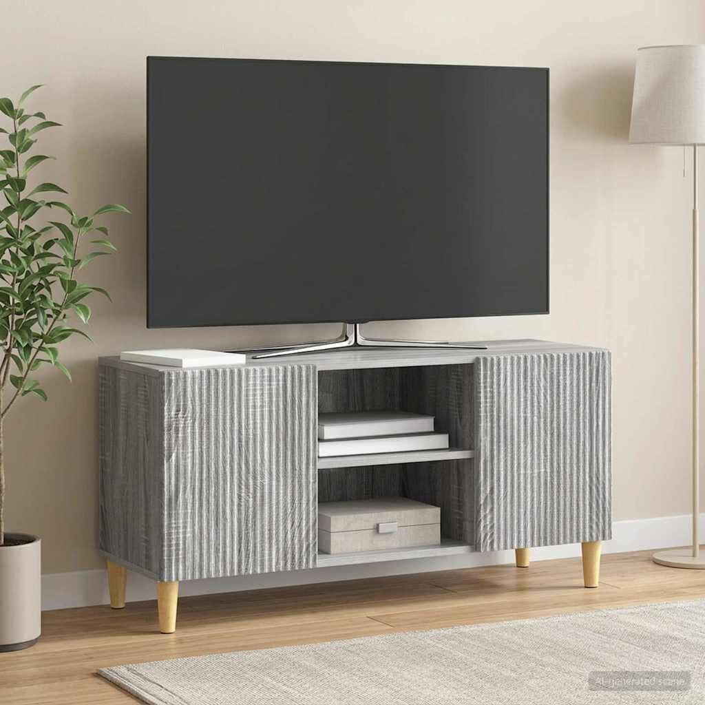 vidaXL ТВ шкаф 102 x 345 x 50 см Сива сонома Инженерна дървесина