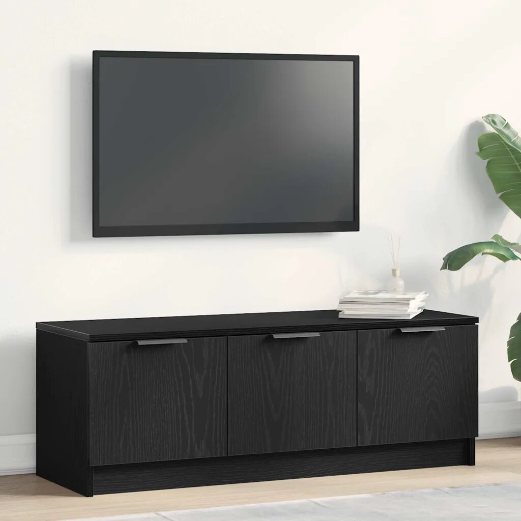 vidaXL ТВ шкаф 102 x 35 x 365 см Черния дъб Инженерна дървесина