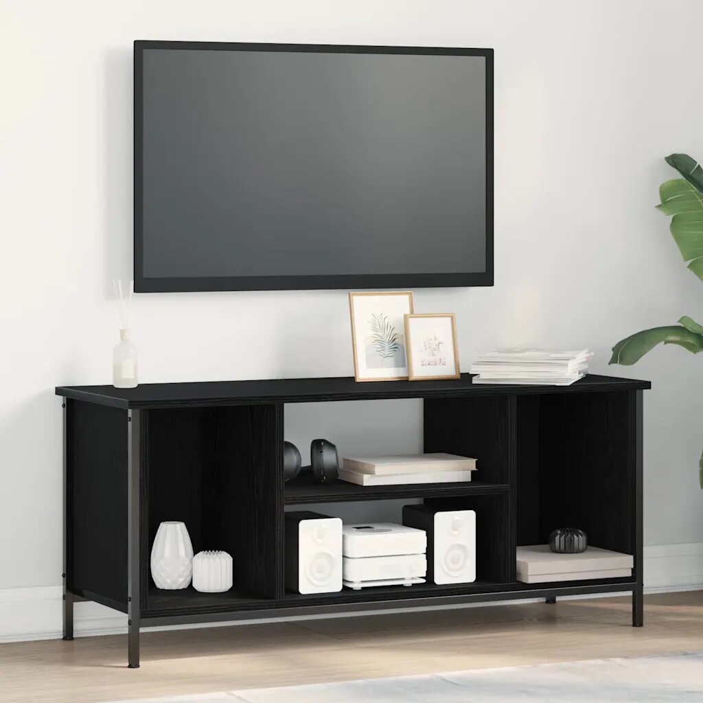 vidaXL ТВ шкаф 102 x 35 x 45 см Черния дъб Инженерна дървесина