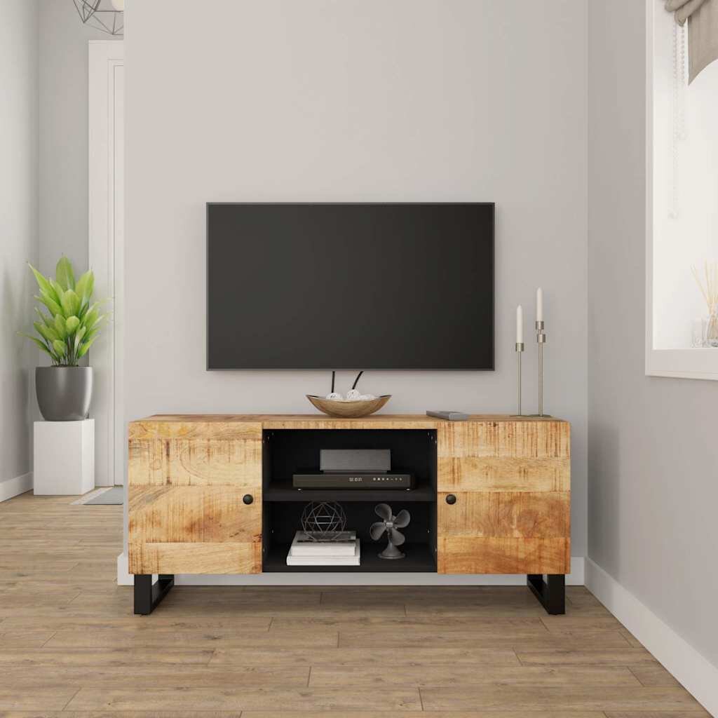 vidaXL ТВ шкаф 105x33x46 см масивно мангово дърво