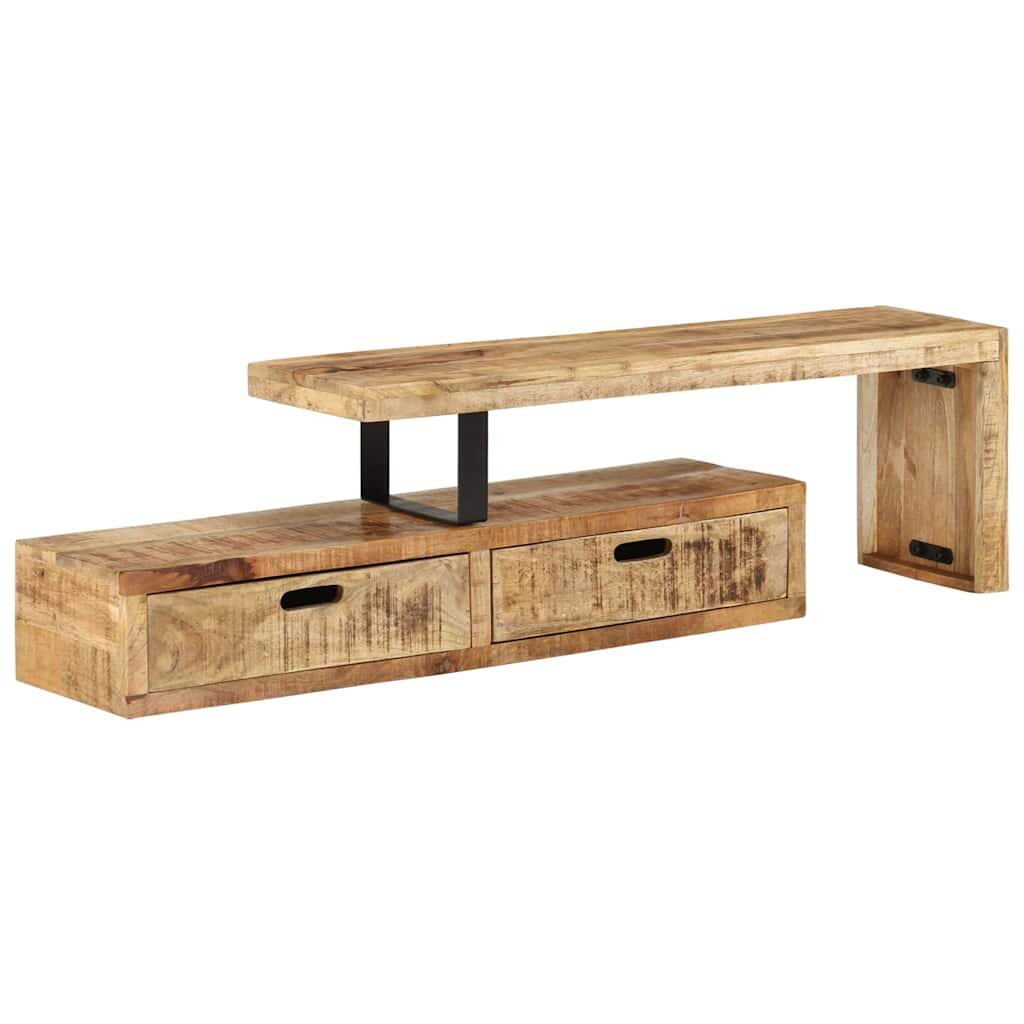 vidaXL ТВ шкаф (118-200) x 30 x 40 см масивно дърво цвят манго