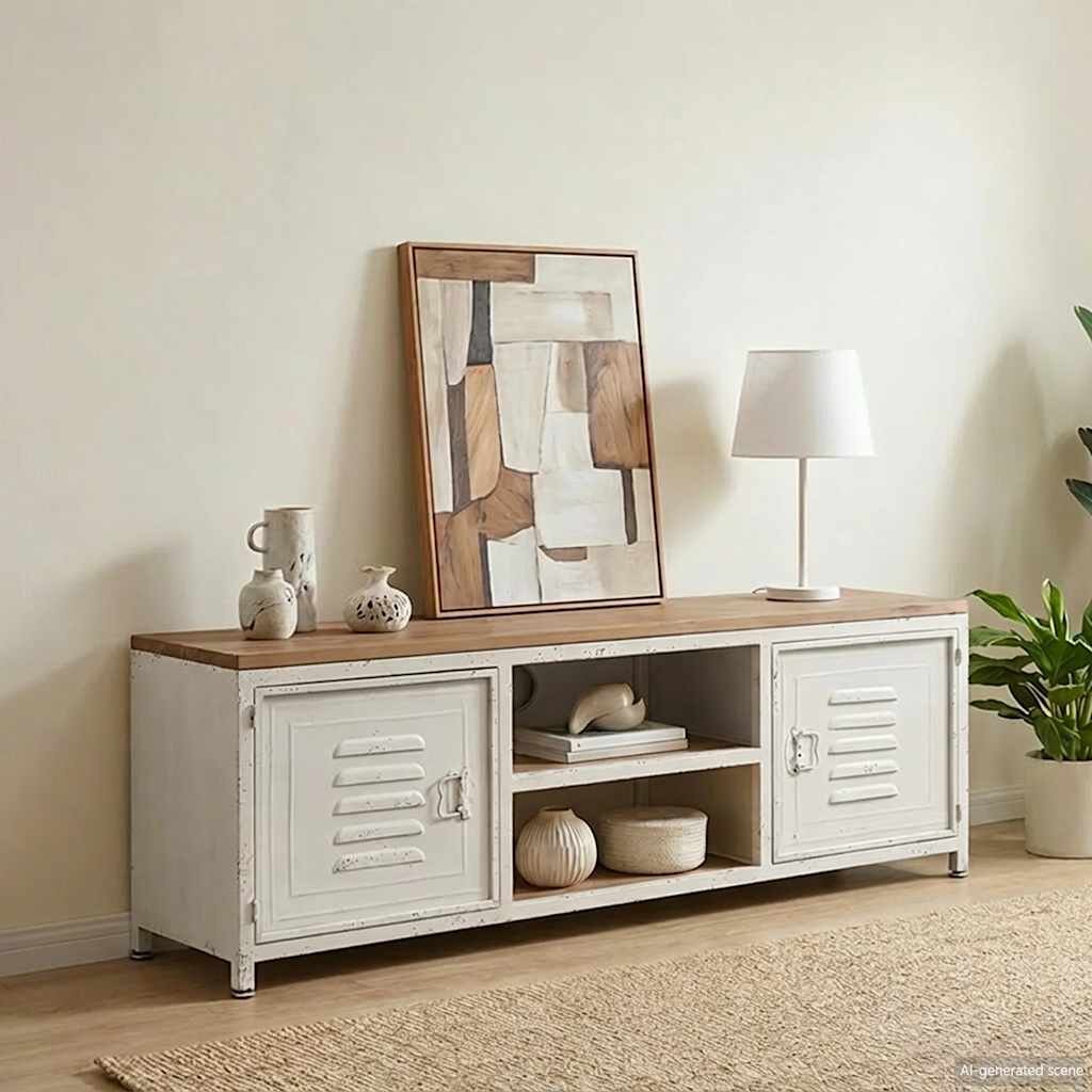 vidaXL ТВ шкаф 120x30x40 см бял