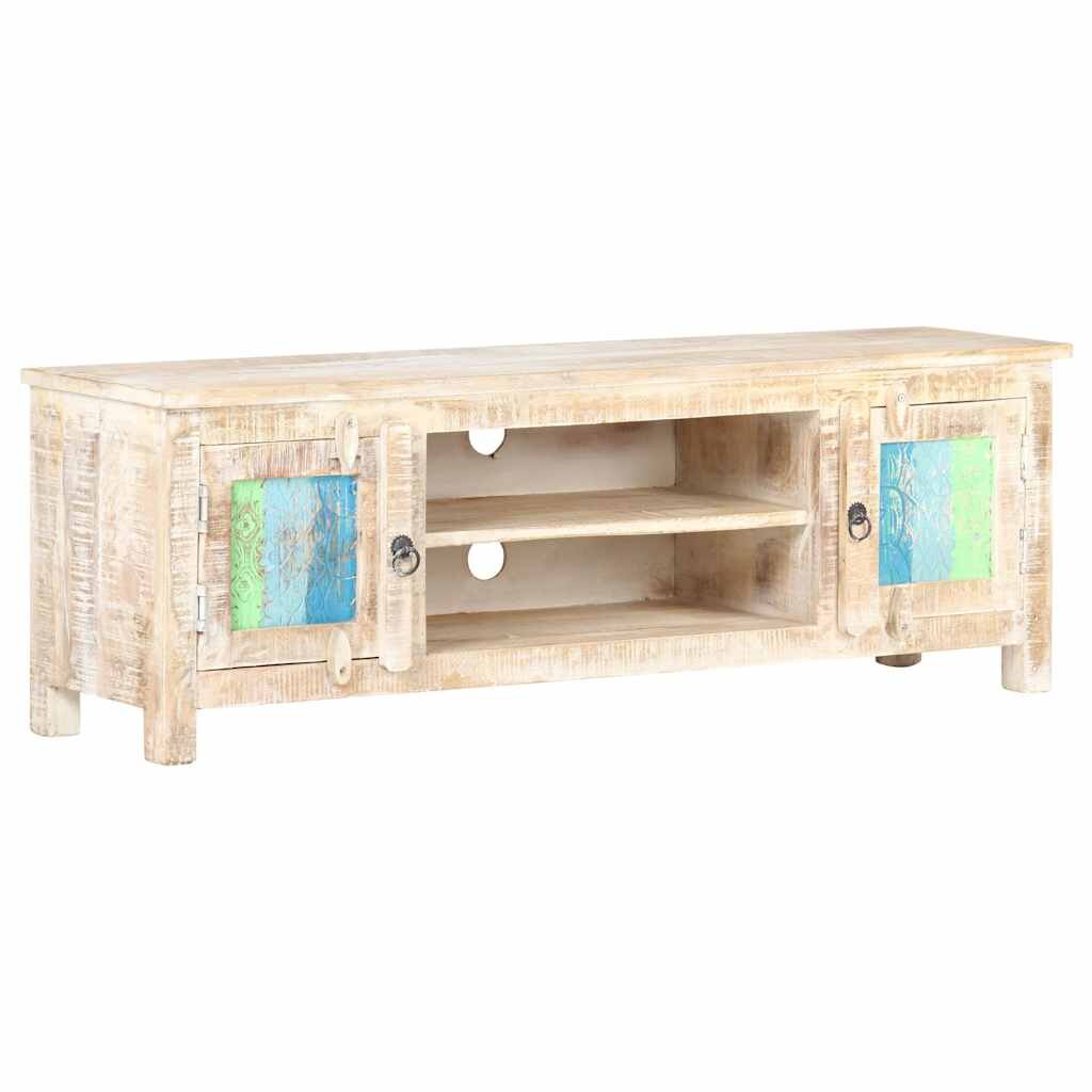 vidaXL ТВ шкаф 120x30x40 см грубо акациево дърво