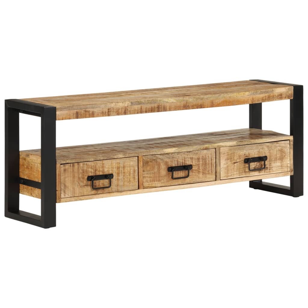 vidaXL ТВ шкаф 120x30x45 см масивно мангово дърво