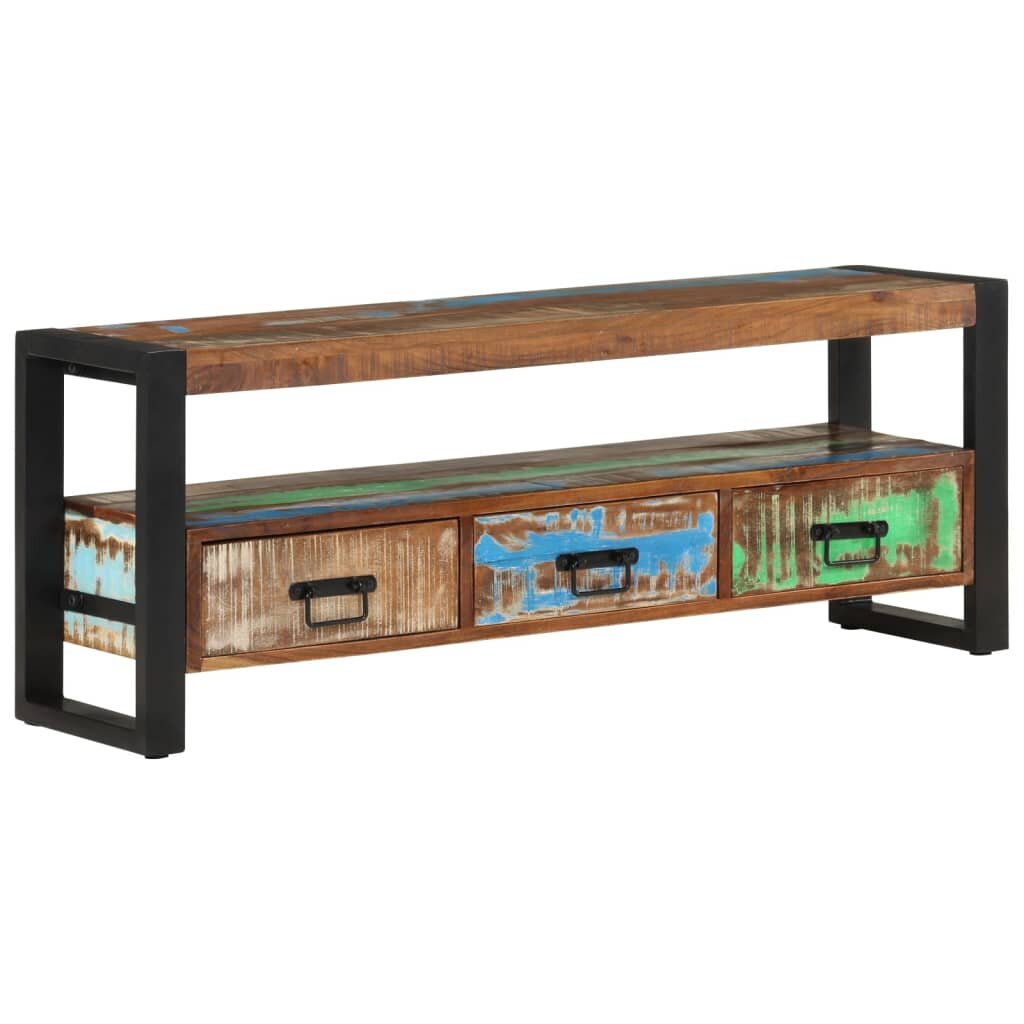 vidaXL ТВ шкаф 120x30x45 см регенерирано дърво масив
