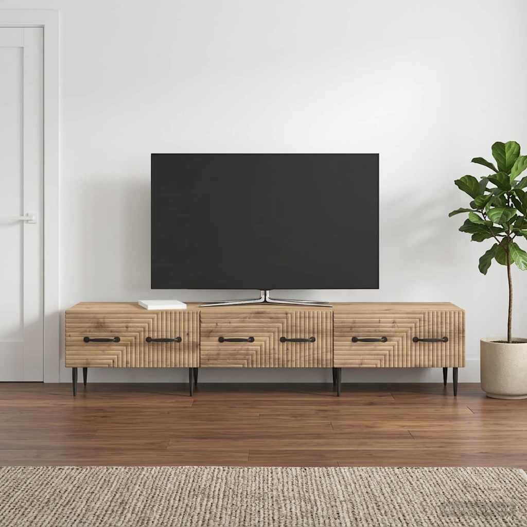 vidaXL ТВ шкаф 147 x 345 x 30 см Дъб артизан Инженерна дървесина
