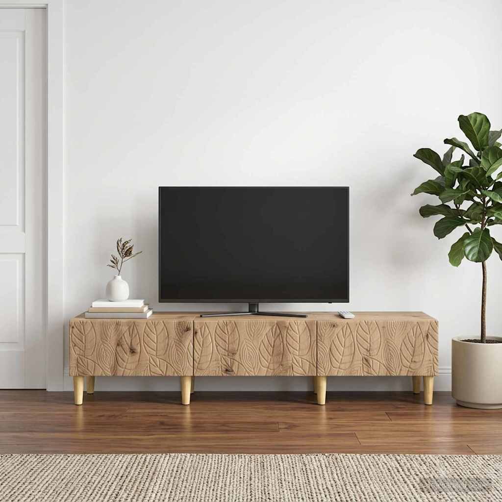 vidaXL ТВ шкаф 147 x 345 x 30 см Дъб артизан Инженерна дървесина