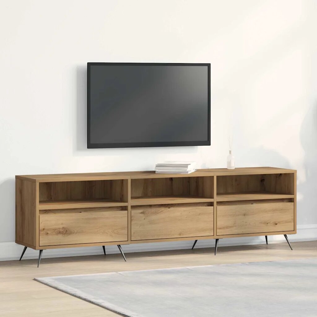 vidaXL ТВ шкаф 150 x 30 x 445 см дъб артизан Инженерна дървесина