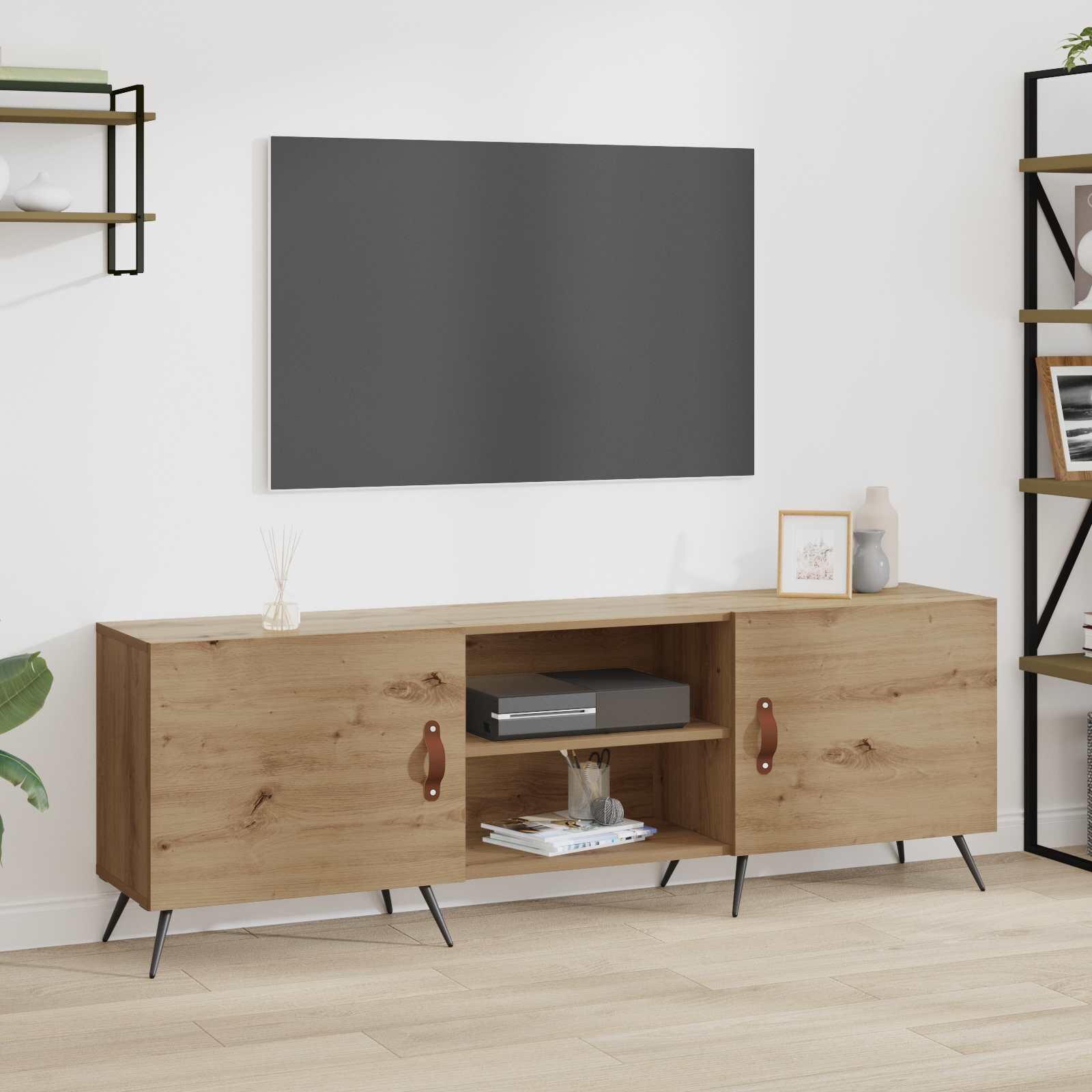 vidaXL ТВ шкаф 150 x 30 x 50 cm дъб артизан Инженерна дървесина