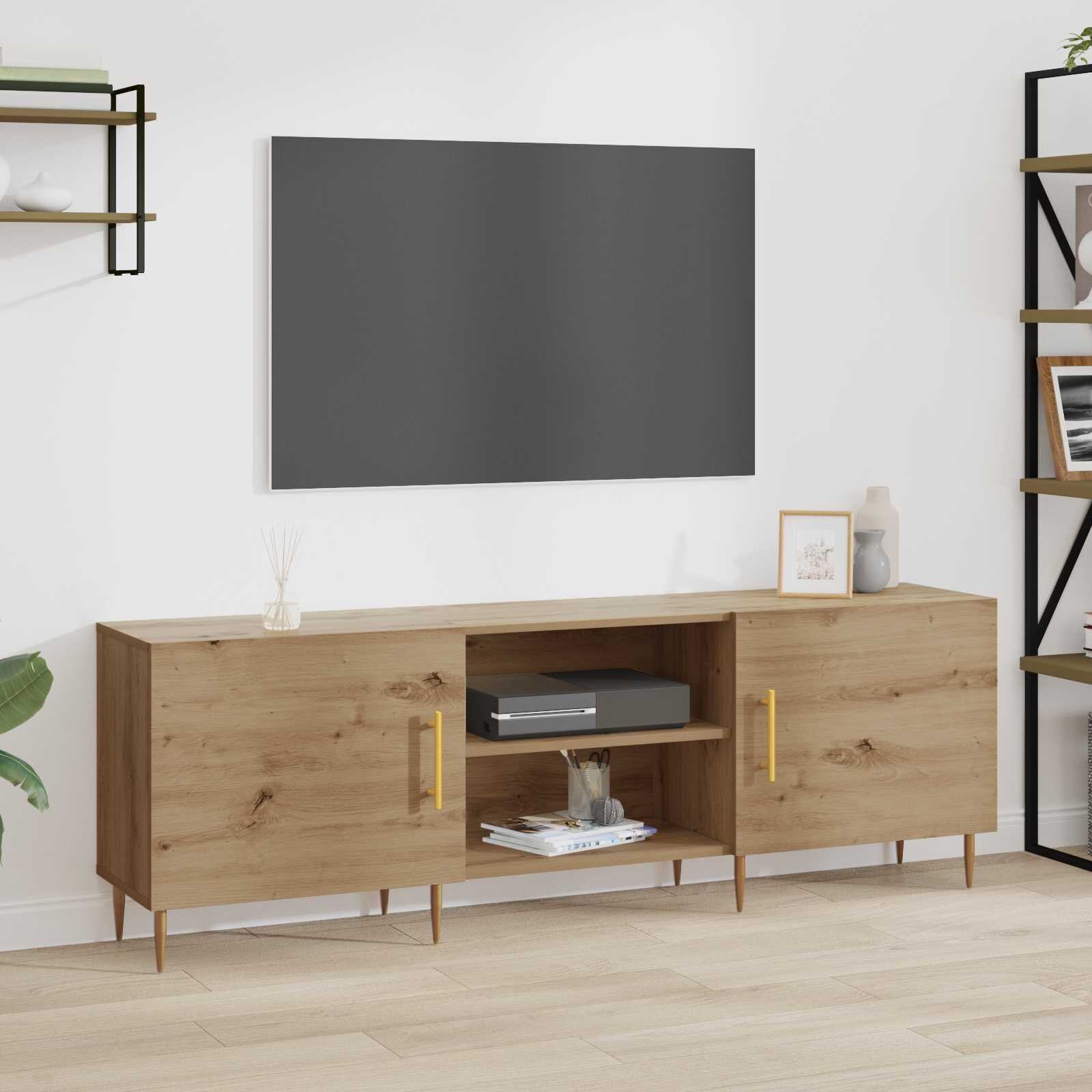 vidaXL ТВ шкаф 150 x 30 x 50 cm дъб артизан Инженерна дървесина
