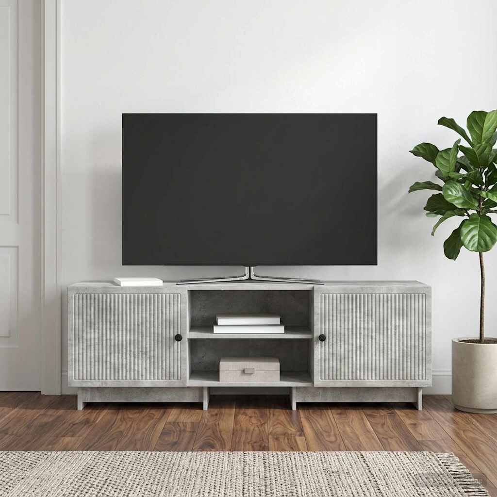 vidaXL ТВ шкаф 150 x 31 x 50 см Бетонно сиво Инженерен дървен материал