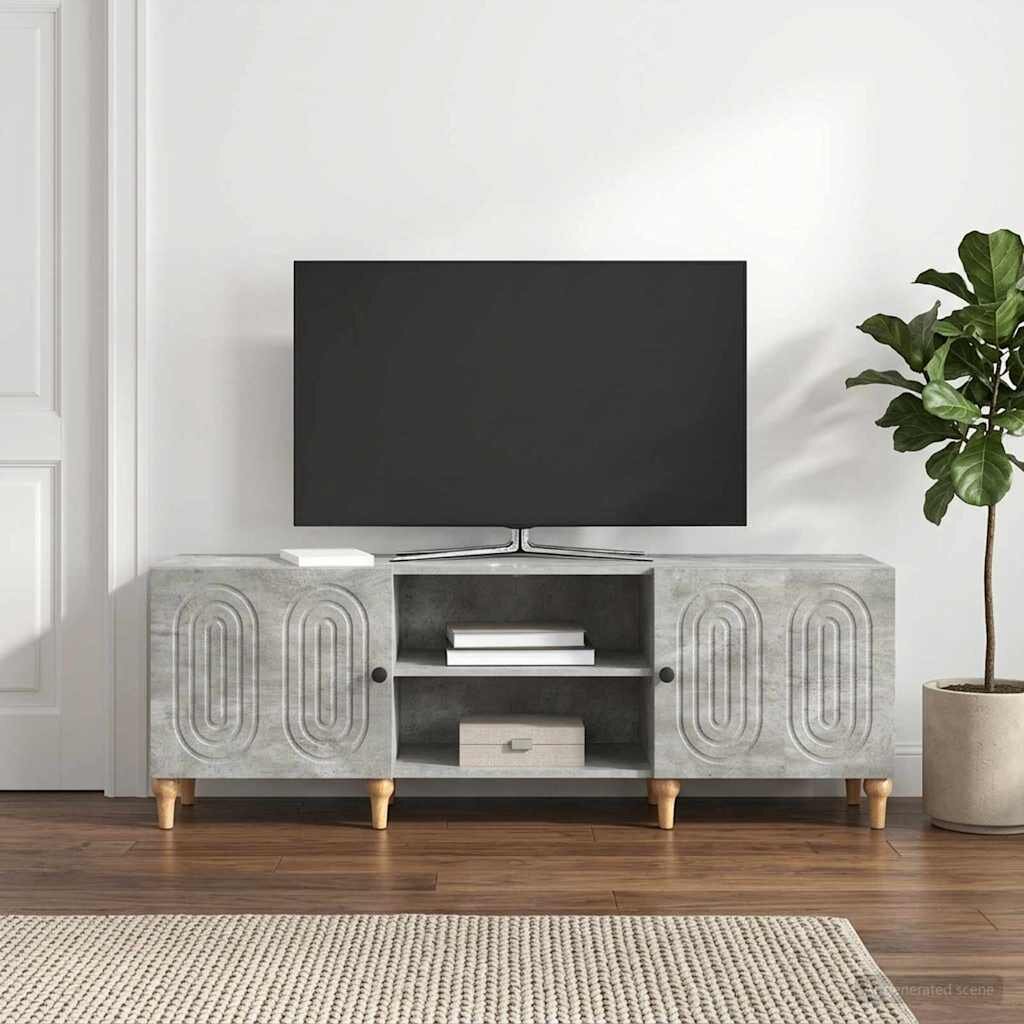 vidaXL ТВ шкаф 150 x 31 x 50 см Бетонно сиво Инженерна дървесина