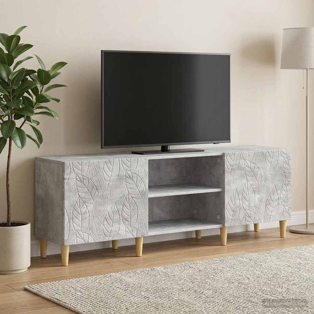 vidaXL ТВ шкаф 150 x 31 x 50 см Бетонно сиво Инженерна дървесина