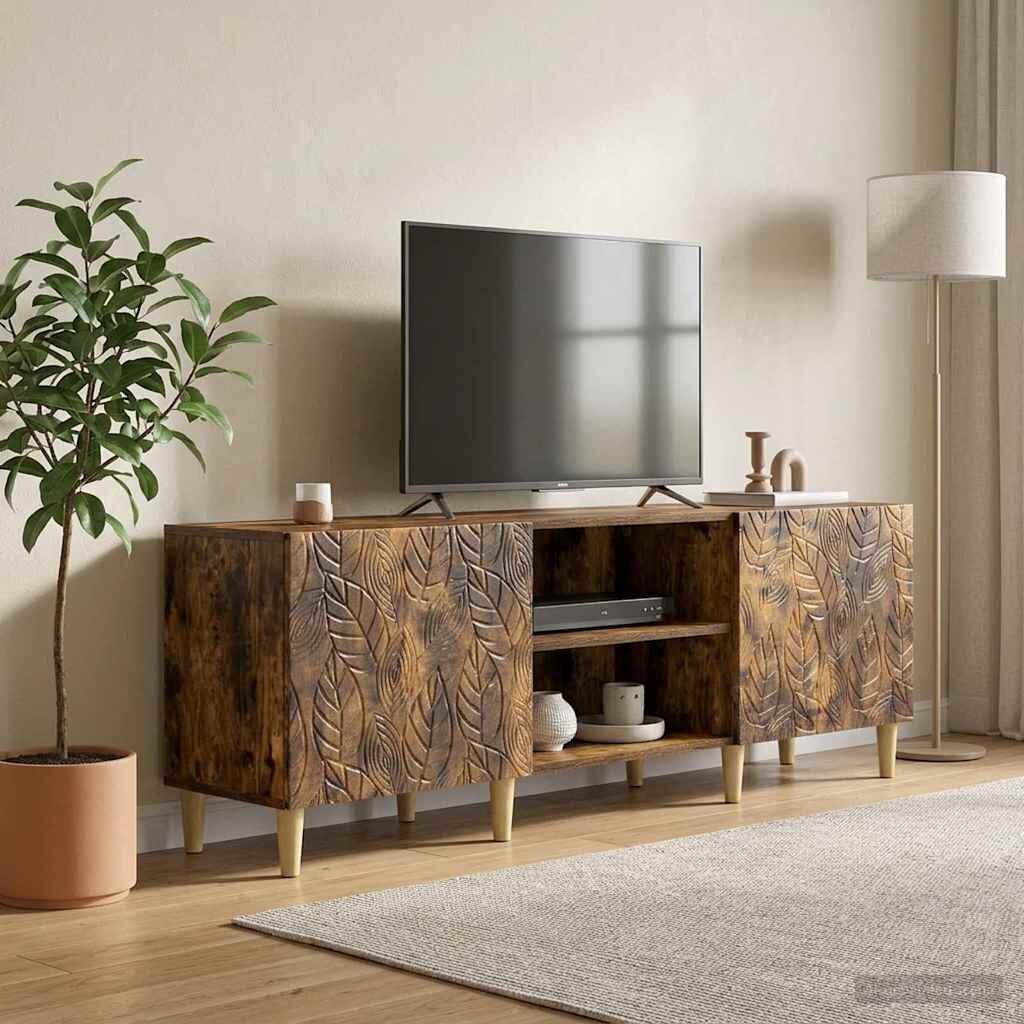 vidaXL ТВ шкаф 150 x 31 x 50 см Опушен дъб Инженерна дървесина