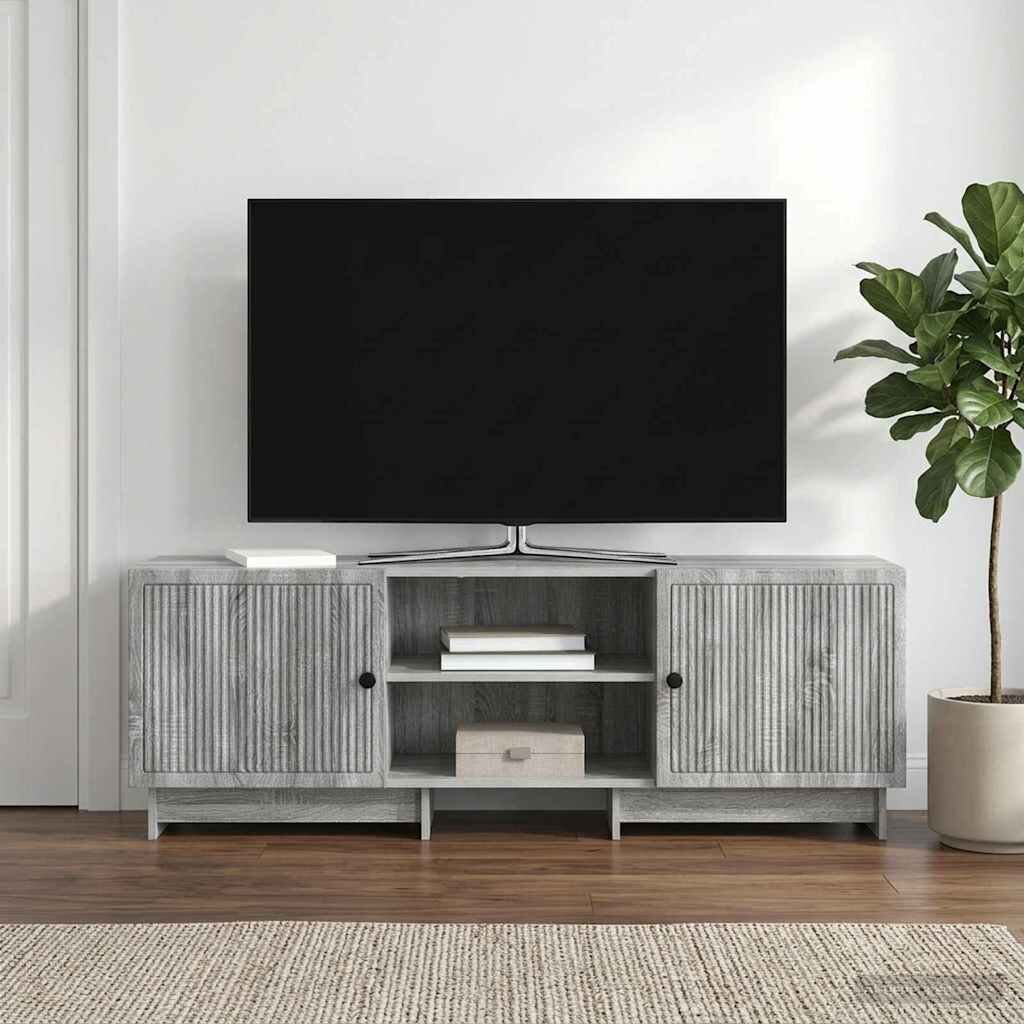 vidaXL ТВ шкаф 150 x 31 x 50 см Сив Сонома Инженерен дървен материал