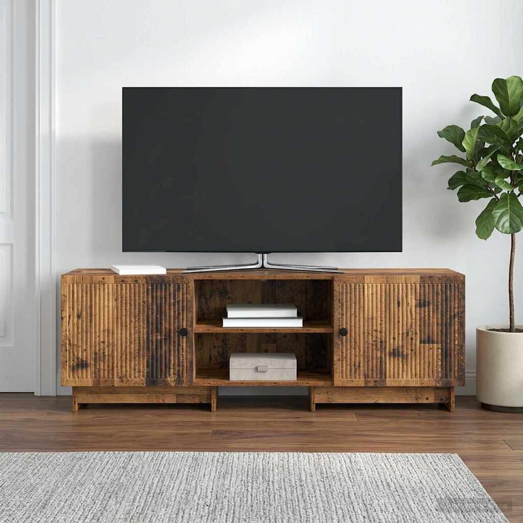 vidaXL ТВ шкаф 150 x 31 x 50 см Старо дърво Инженерен дървен материал