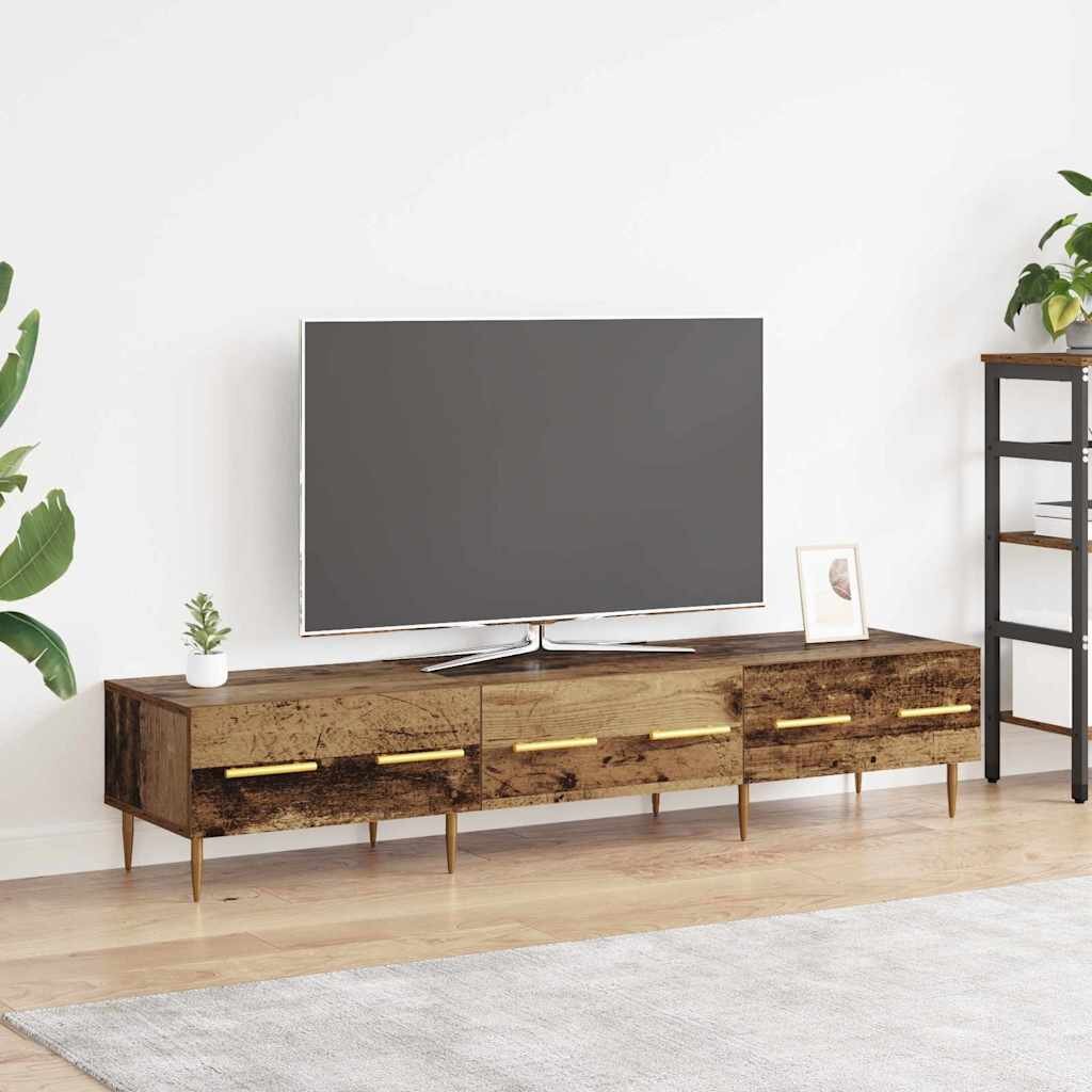 vidaXL ТВ шкаф 150 x 36 x 30 см Старо дърво Инженерна дървесина