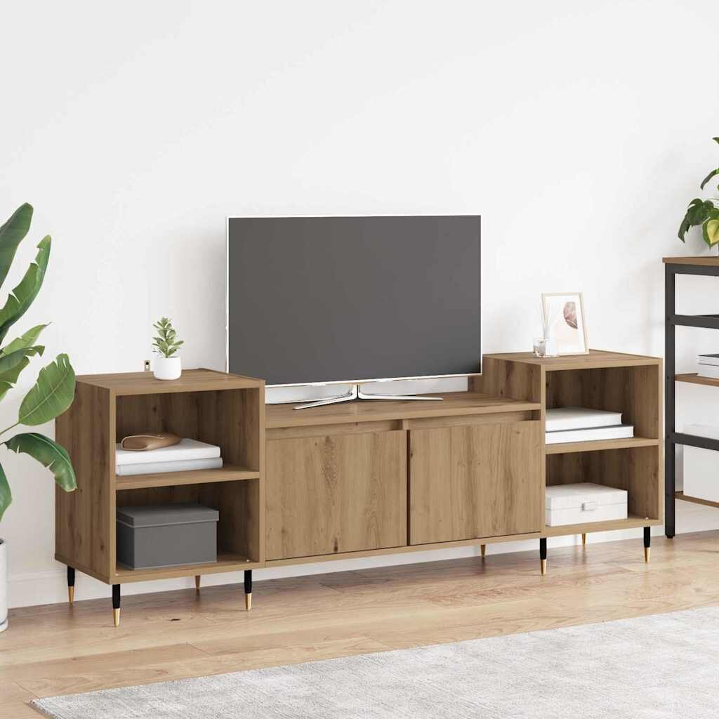 vidaXL ТВ шкаф 160 x 35 x 55 см Дъб Инженерна дървесина