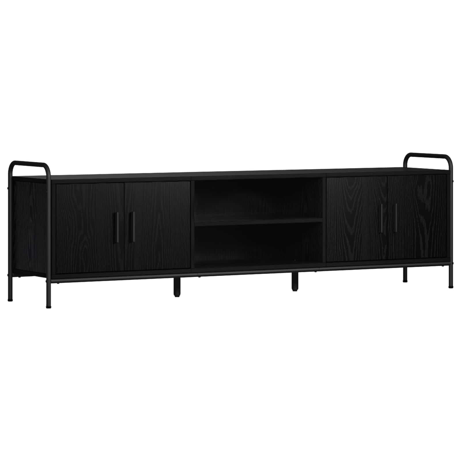 vidaXL ТВ шкаф 1675 x 33 x 50 см Черен дъб Инженерна дървесина