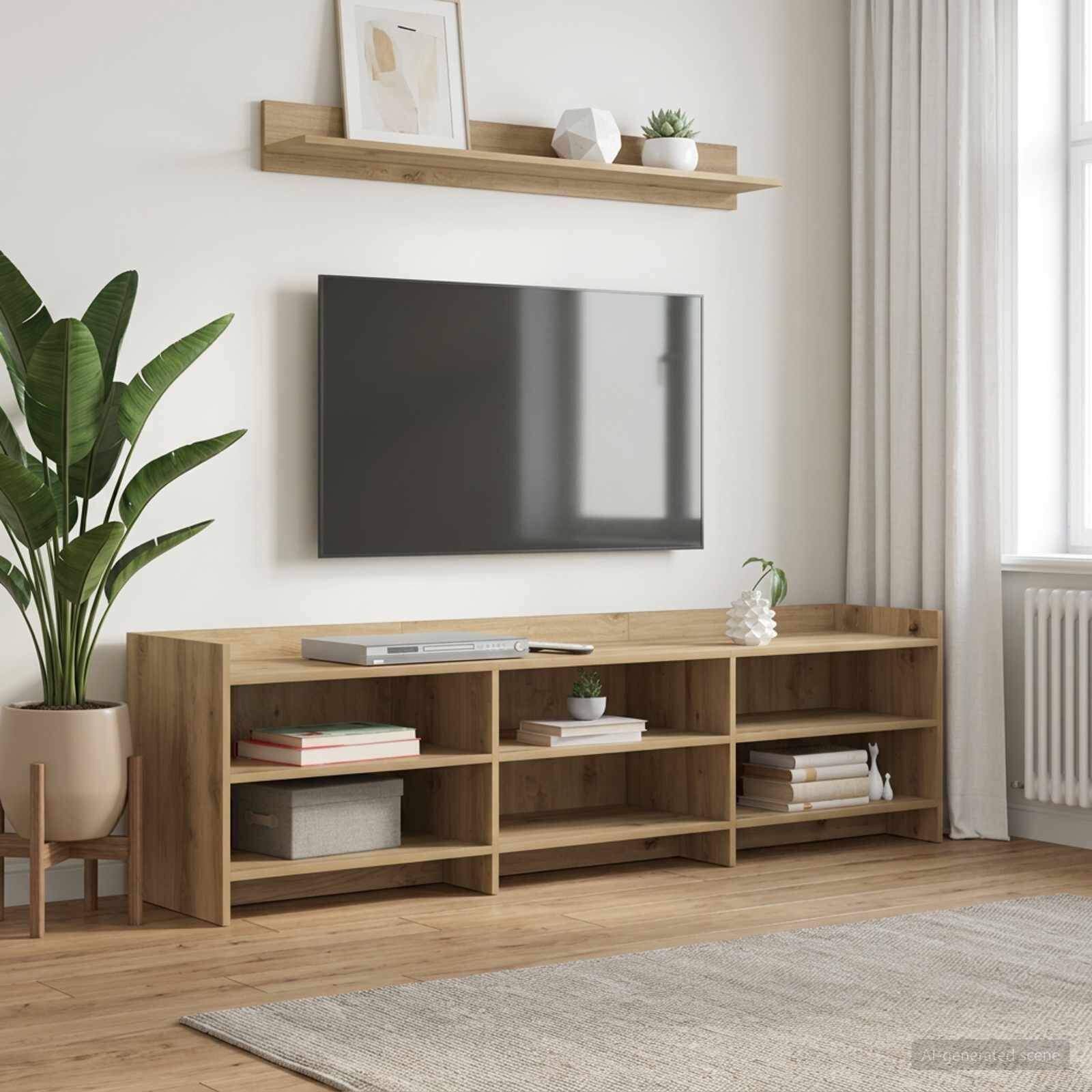 vidaXL ТВ шкаф 168 x 33 x 47 см Дъб артизан Инженерна дървесина