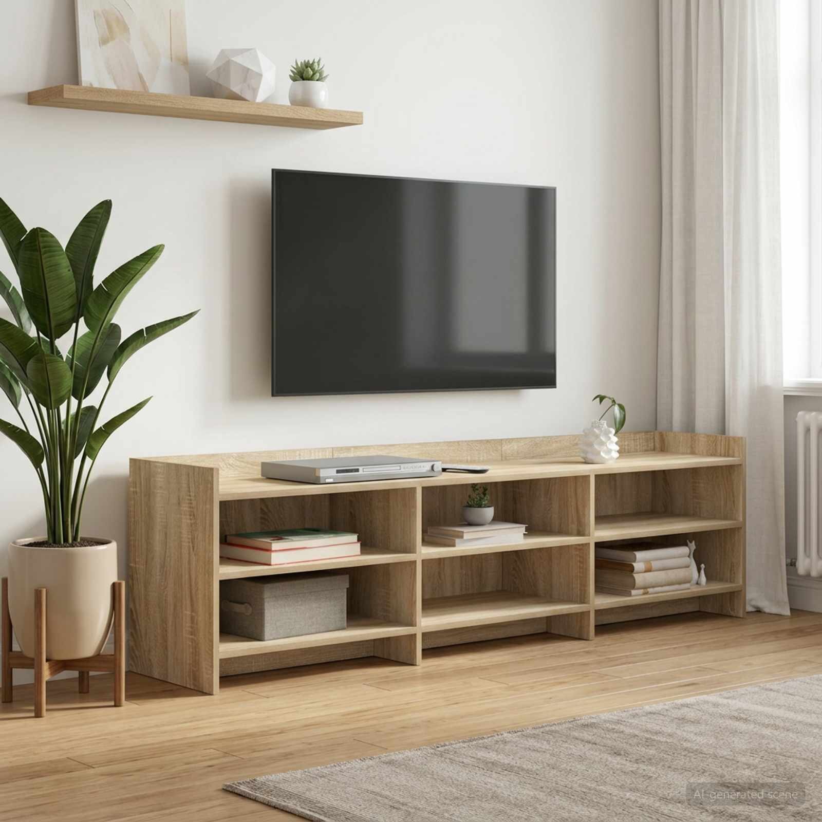 vidaXL ТВ шкаф 168 x 33 x 47 см Дъб сонома Инженерна дървесина