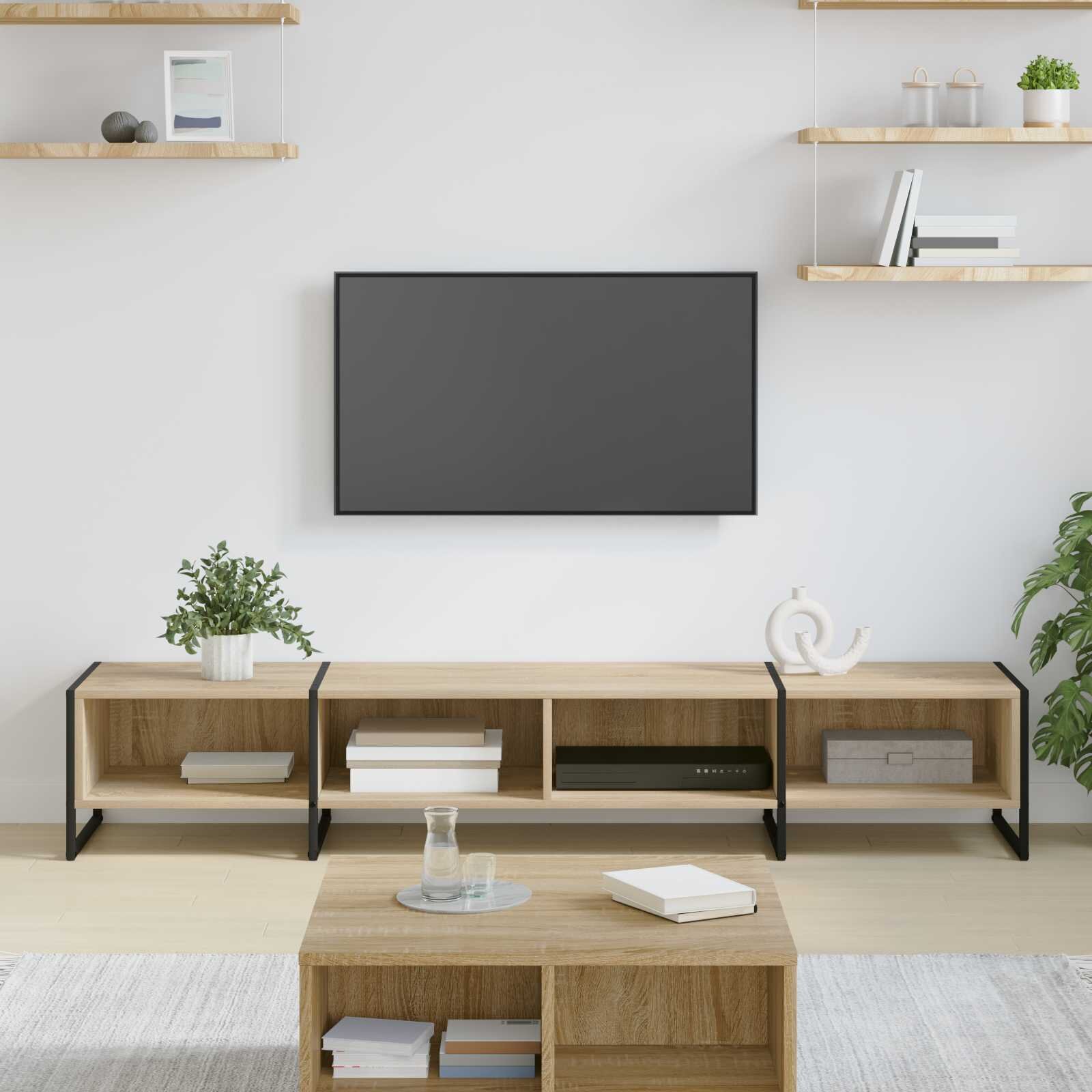 vidaXL ТВ шкаф 170.5 x 36 x 30.5 см Сонома Инженерна дървесина