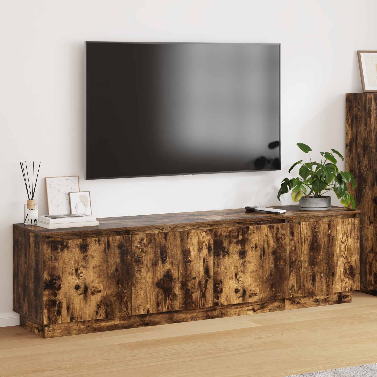 vidaXL ТВ шкаф 180 x 38 x 49 см Димян дъб Инженерна дървесина