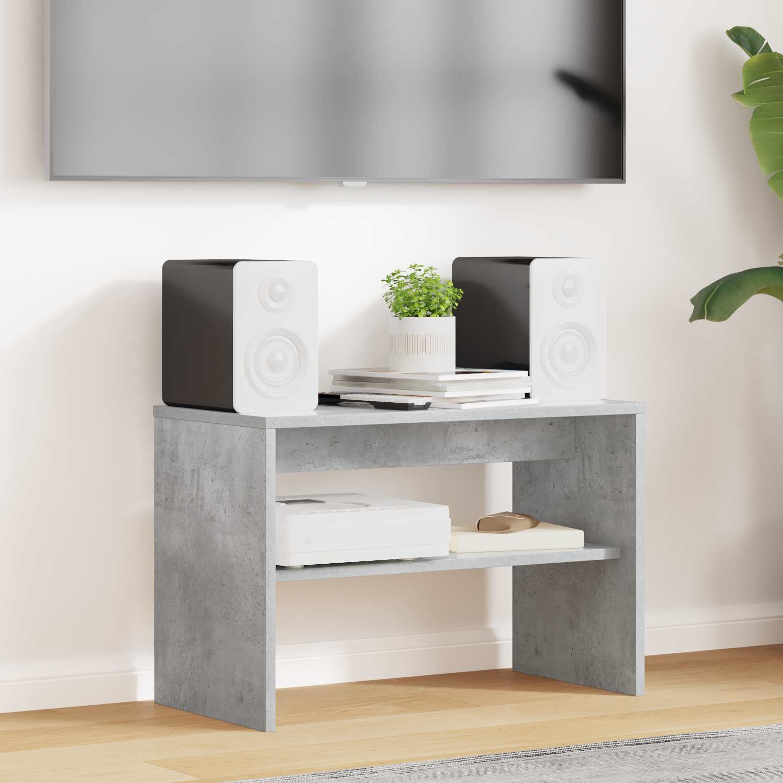 vidaXL ТВ шкаф 60 x 30 x 40 см Циментено сиво Инженерна дървесина