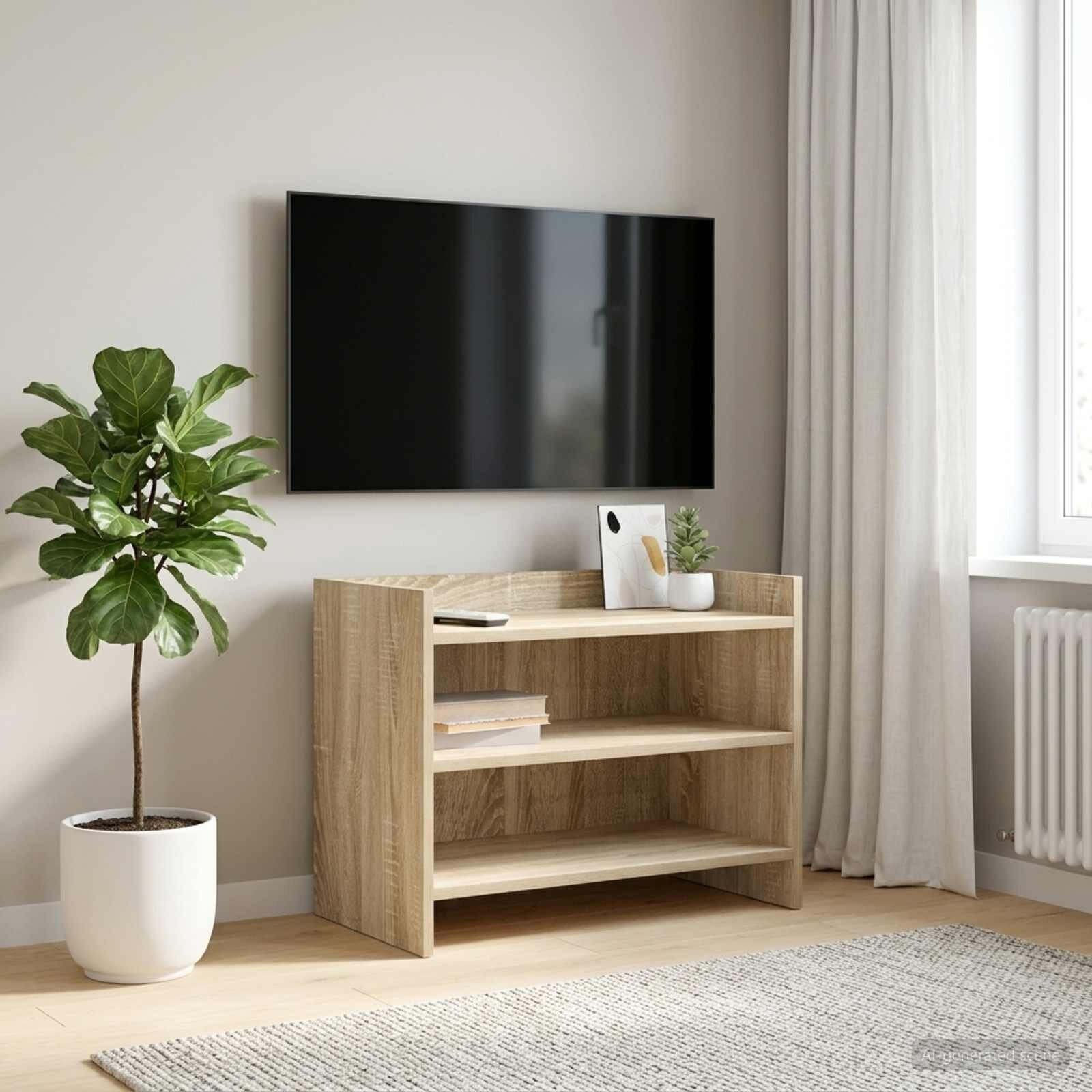 vidaXL ТВ шкаф 60 x 33 x 47 см Дъб сонома Инженерна дървесина
