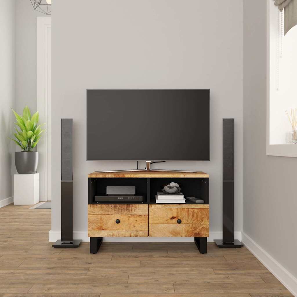 vidaXL ТВ шкаф 70x33x46 см масивно мангово дърво