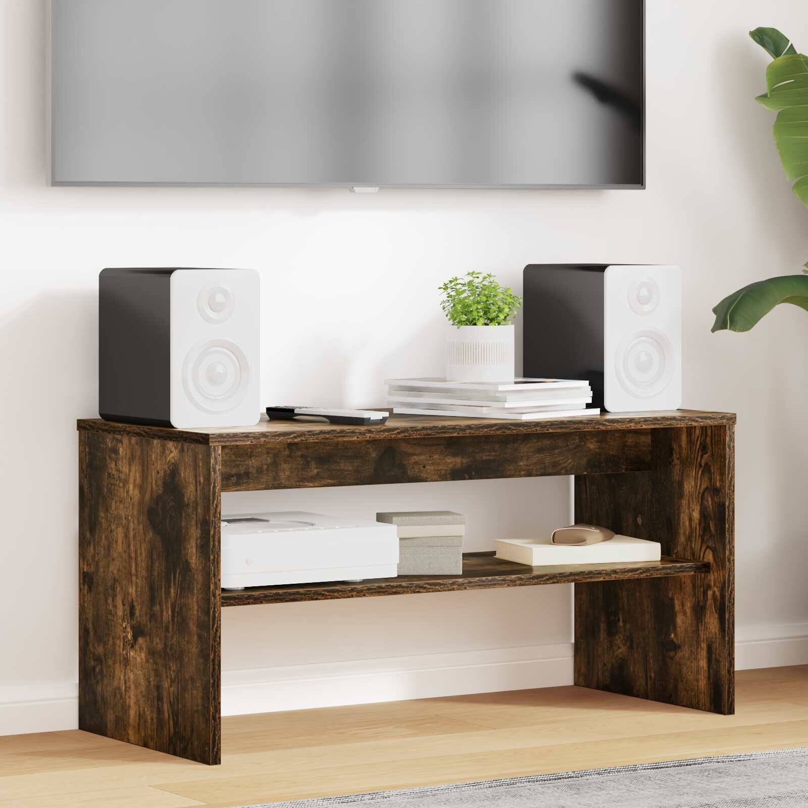 vidaXL ТВ шкаф 80 x 35 x 40 см Димян дъб Инженерна дървесина