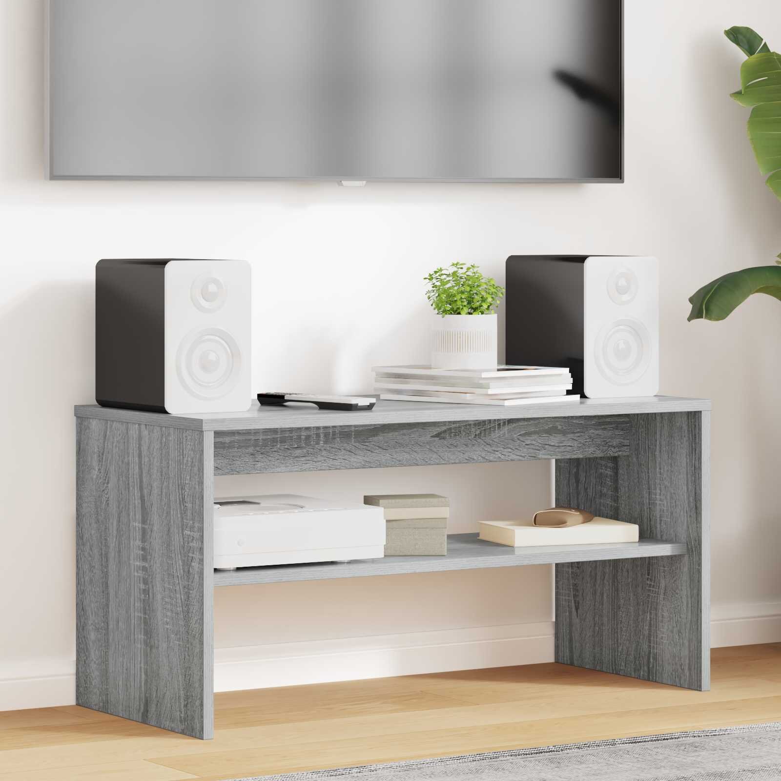 vidaXL ТВ шкаф 80 x 35 x 40 см Сив Сонома Инженерна дървесина