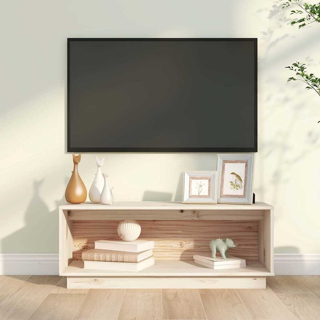 vidaXL ТВ шкаф 90x35x35 см бор масив