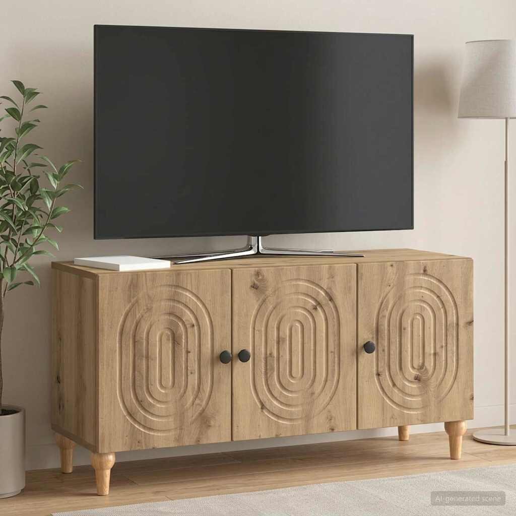 vidaXL ТВ шкаф 99 x 345 x 50 см Дъб артизан Инженерна дървесина
