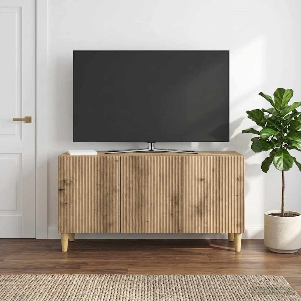 vidaXL ТВ шкаф 99 x 345 x 50 см Дъб артизан Инженерна дървесина