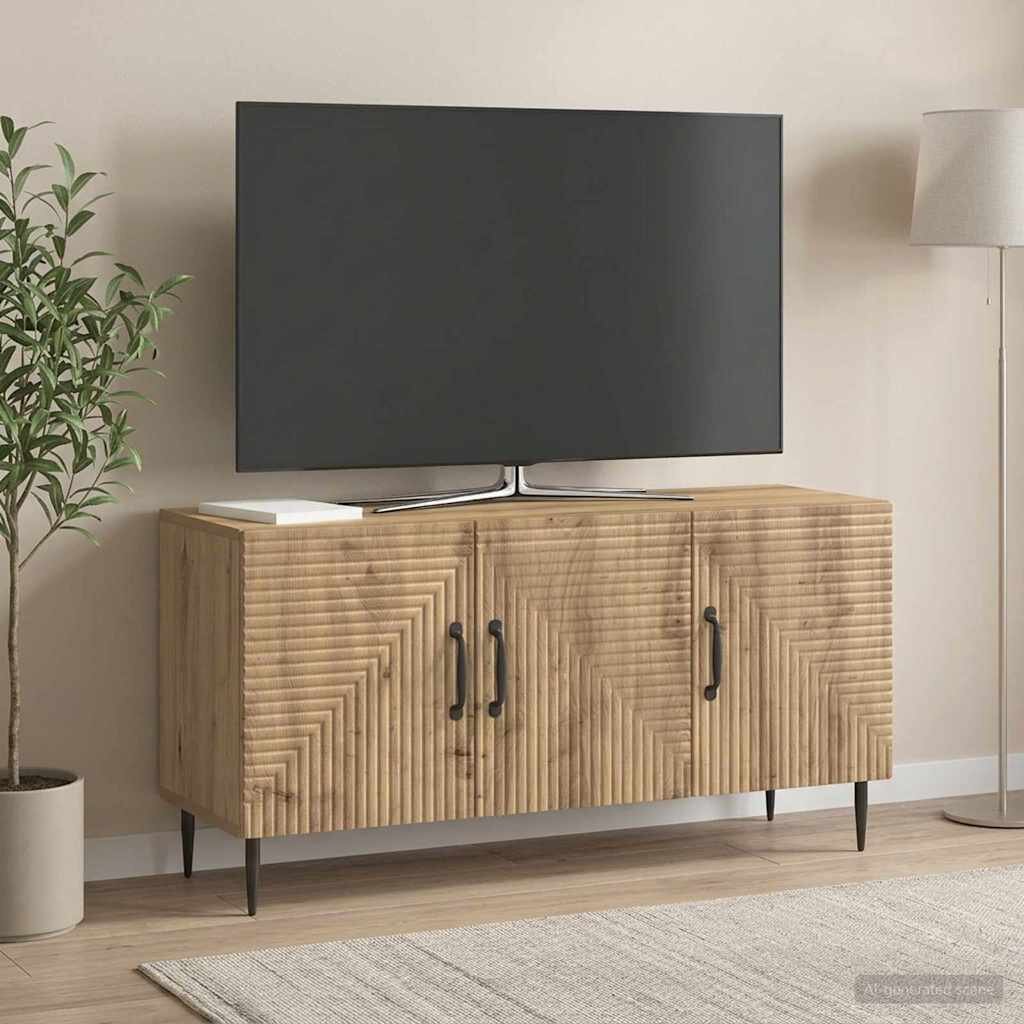 vidaXL ТВ шкаф 99 x 345 x 50 см Дъб артизан Инженерна дървесина