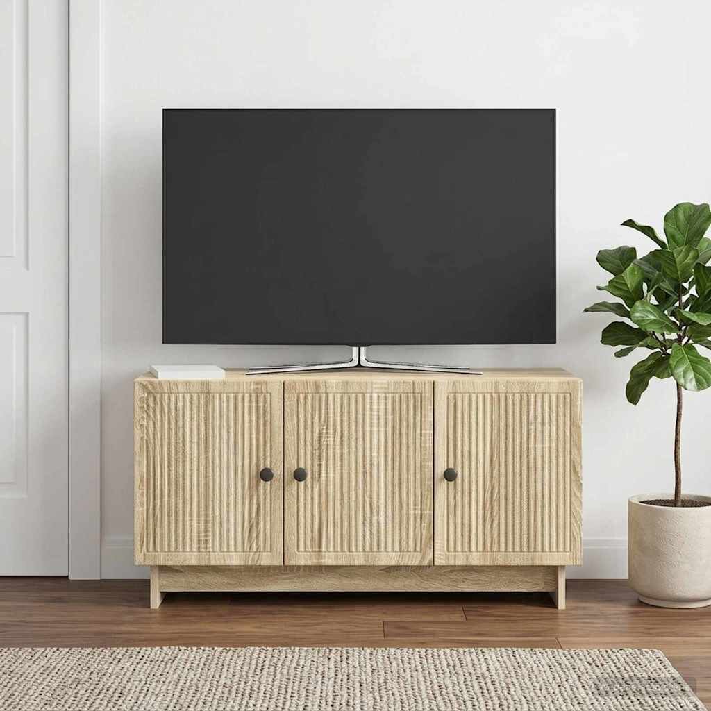 vidaXL ТВ шкаф 99 x 345 x 50 см Дъб сонома Инженерна дървесина